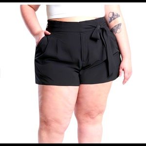 Athleta Skyline Shorts II NWT Navy Blue paper-bag shorts.